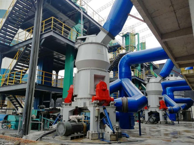 四川江油年产80万吨重钙生产线安装现场